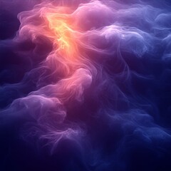 Fototapeta premium Ethereal Nebula Cloudscape Abstract Dreamscape of Cosmic Wonder and Celestial Light Artistic Vision