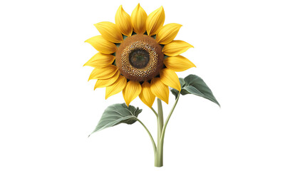 Fototapeta premium sunflower on white background