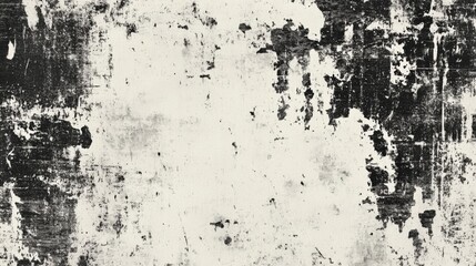 Grunge black and white textured abstract surface with rough patterns