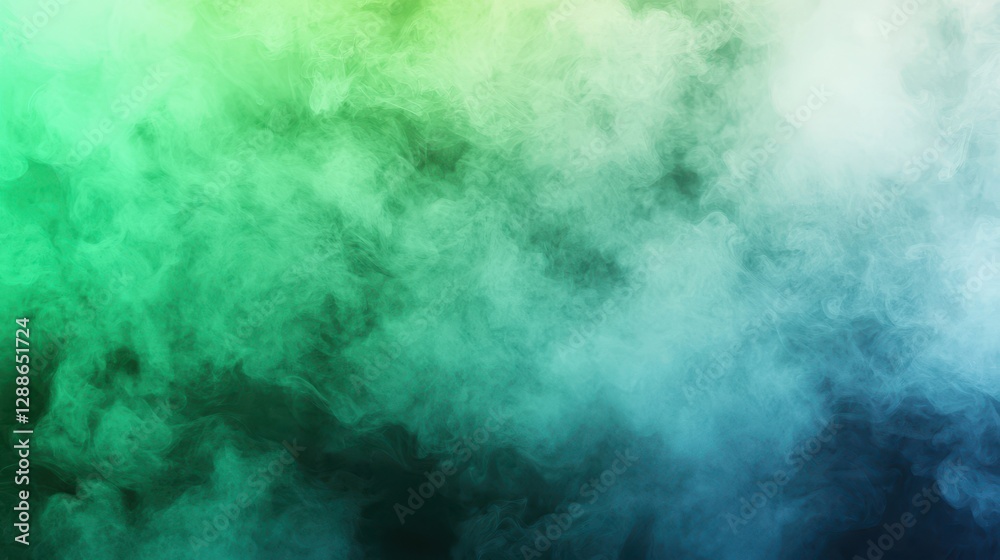 Wall mural a captivating backdrop of azure and lime, transitioning seamlessly to shades of deep blue and vibran