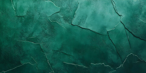 Naklejka premium Background of uneven and cracked green cement surface.