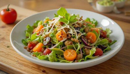 salad with vegetables and cheese
