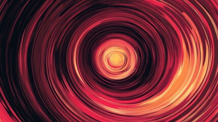 Abstract swirling pattern with vibrant red and orange concentric circles