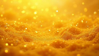 Luxurious Sparkling Golden Glitter Texture for Festive Background Design