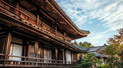 Traditional Asian Architecture Featuring Elegant Wooden Structure