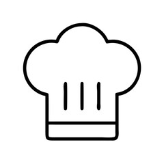 chef hat icon, chef hat line art - simple line art of chef hat, perfect for chef hat logos and icons