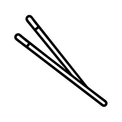 chopsticks icon, chopsticks line art - simple line art of chopsticks, perfect for chopsticks logos and icons