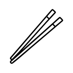 chopsticks icon, chopsticks line art - simple line art of chopsticks, perfect for chopsticks logos and icons