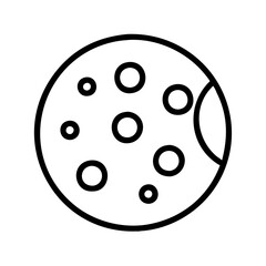 cookie icon, cookie line art - simple line art of cookie, perfect for cookie logos and icons
