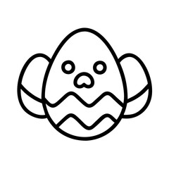 egg icon, egg line art - simple line art of egg, perfect for egg logos and icons