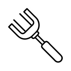 fork icon, fork line art - simple line art of fork, perfect for fork logos and icons