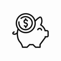 piggy bank icon vector sign