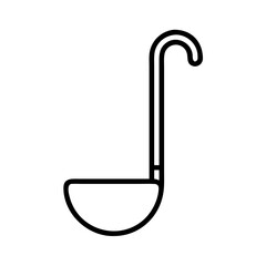 ladle icon, ladle line art - simple line art of ladle, perfect for ladle logos and icons