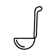 ladle icon, ladle line art - simple line art of ladle, perfect for ladle logos and icons