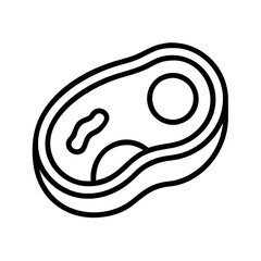 meat icon, meat line art - simple line art of meat, perfect for meat logos and icons