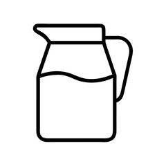 milk jug icon, milk jug line art - simple line art of milk jug, perfect for milk jug logos and icons