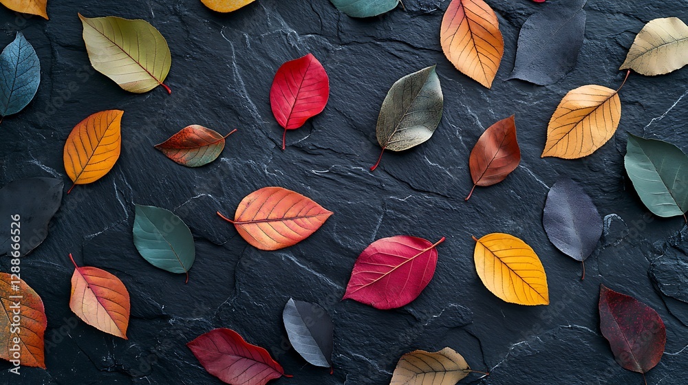 Poster autumn leaves background