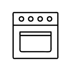 Fototapeta premium oven icon, oven line art - simple line art of oven, perfect for oven logos and icons