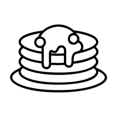 pancake icon, pancake line art - simple line art of pancake, perfect for pancake logos and icons