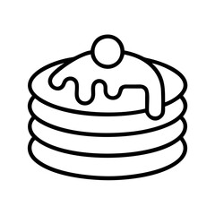 pancake icon, pancake line art - simple line art of pancake, perfect for pancake logos and icons