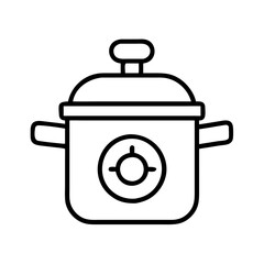 pressure cooker icon, pressure cooker line art - simple line art of pressure cooker, perfect for pressure cooker logos and icons