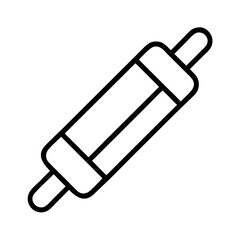 rolling pin icon, rolling pin line art - simple line art of rolling pin, perfect for rolling pin logos and icons