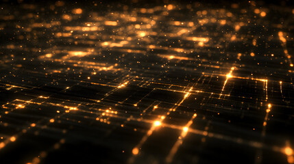 Naklejka premium network pattern with glowing lines representing data connections, creating a sleek, modern tech texture against a dark background 