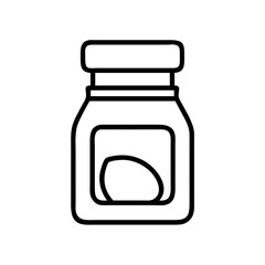 spice jar icon, spice jar line art - simple line art of spice jar, perfect for spice jar logos and icons