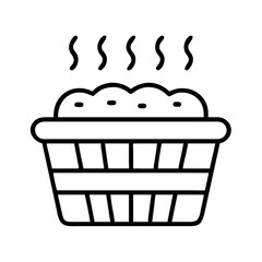 steam basket icon, steam basket line art - simple line art of steam basket, perfect for steam basket logos and icons