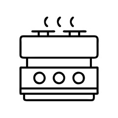 stove icon, stove line art - simple line art of stove, perfect for stove logos and icons