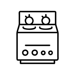 stove icon, stove line art - simple line art of stove, perfect for stove logos and icons