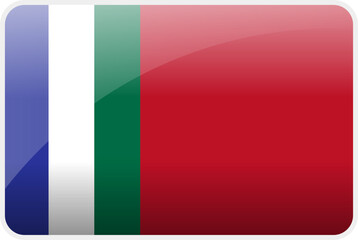 Obraz premium Flag Icon of South Moluccas Country,National Vector Flag Iconic Symbol and Colors of South Moluccas flag