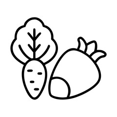 vegetable icon, vegetable line art - simple line art of vegetable, perfect for vegetable logos and icons
