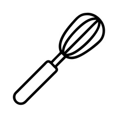 whisk icon, whisk line art - simple line art of whisk, perfect for whisk logos and icons