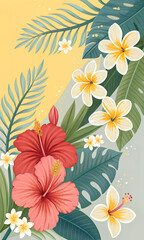 seamless background with flowers