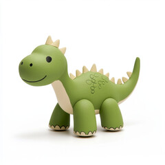 green dinosaur toy with friendly smile and spiky back, perfect for playtime