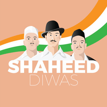 saheed diwas india greeting template