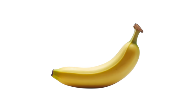 Closeup of a ripe yellow banana on textured plaid fabric, study in color and texture