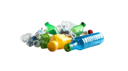 Pile of plastic bottles, a visual representation of waste, pollution, and recycling concerns