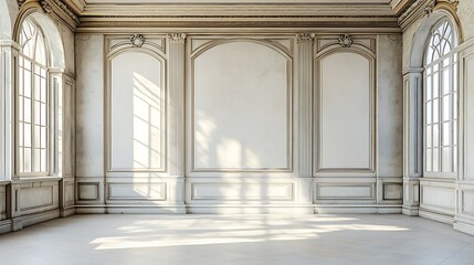 Elegant empty wall space for personalized art, minimalist decor, and sophisticated customization ideas