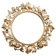 Ornate vintage frame, white isolate background
