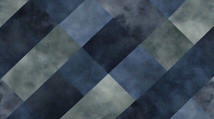 Fototapeta premium Abstract Geometric Diagonal Pattern With Blue Gray And Dark Color Watercolor Texture Background