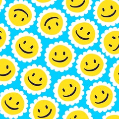 Cute Baby Daisy Smile Face Pattern Design