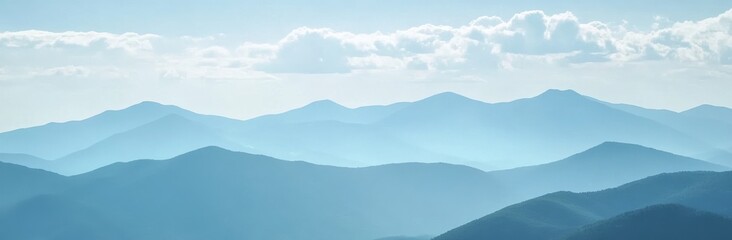 Obraz premium Captivating mountain range view scenic landscape nature photography clear sky serene atmosphere