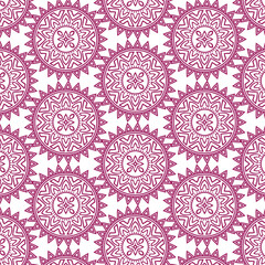 Geometric floral mandala pattern in teal hues