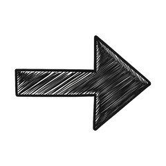 Fototapeta premium Hand-drawn Right Arrow Icon isolated on transparent background
