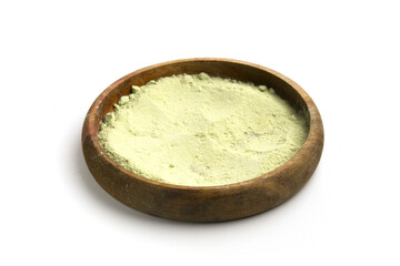plate with dry wasabi powder
