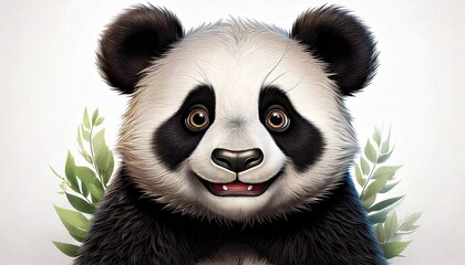 Fototapeta premium パンダ 顔のクローズアップ