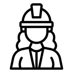 Engineer Female Vector Icon