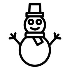 Snowman Without Snow Vector Icon